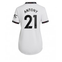 Manchester United Antony #21 Fotballklær Bortedrakt Dame 2022-23 Kortermet